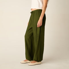 Kith Women Kavi II Plisse Drawstring Pant - Kelp | Kith Kelp