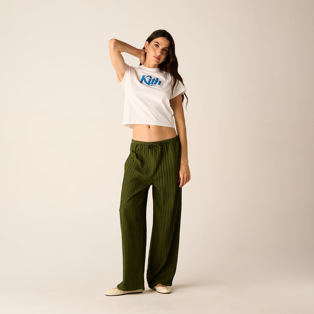 Kith Women Kavi II Plisse Drawstring Pant - Kelp | Kith Kelp