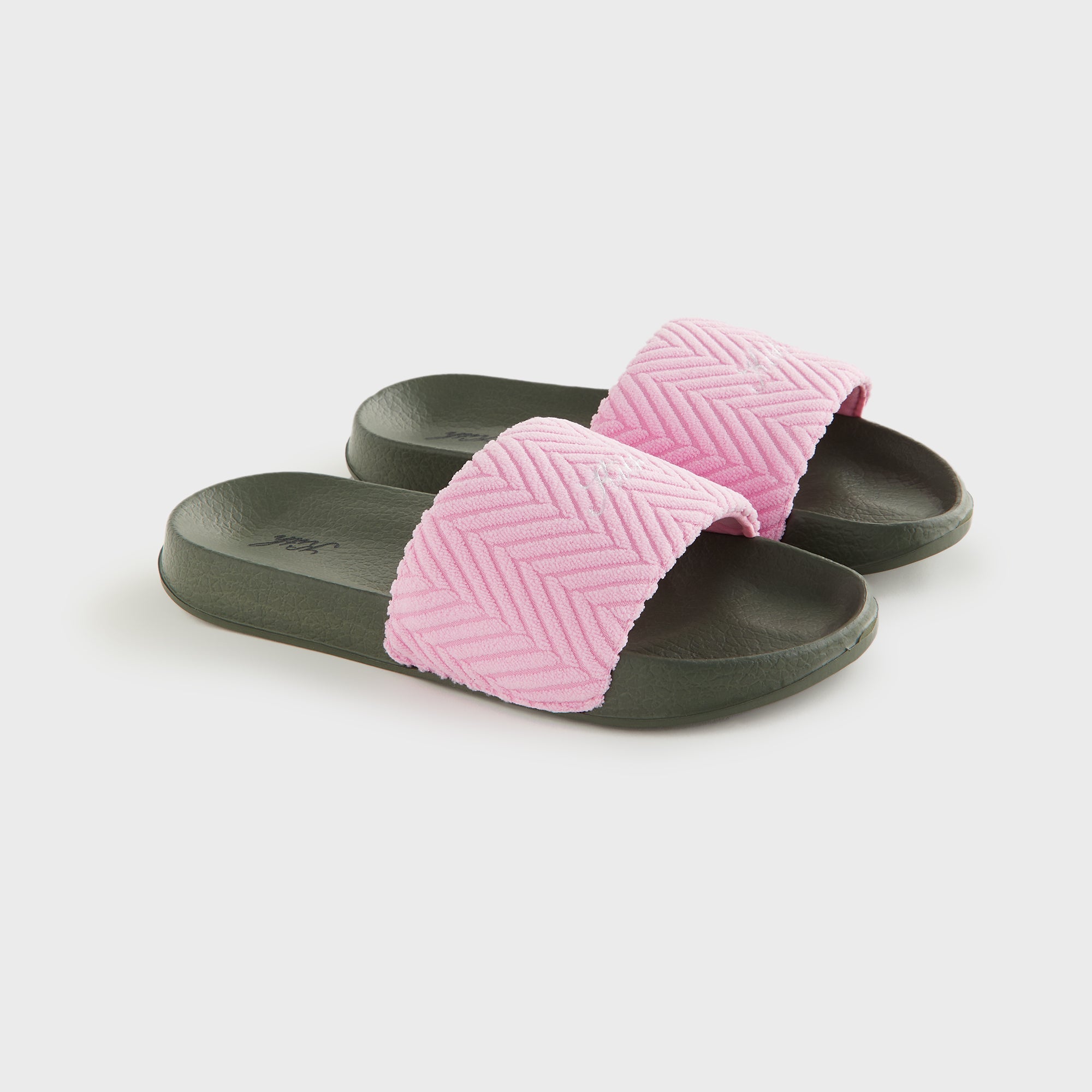 Kith Women Herringbone Terry Slides - Bubble | Kith Bubble