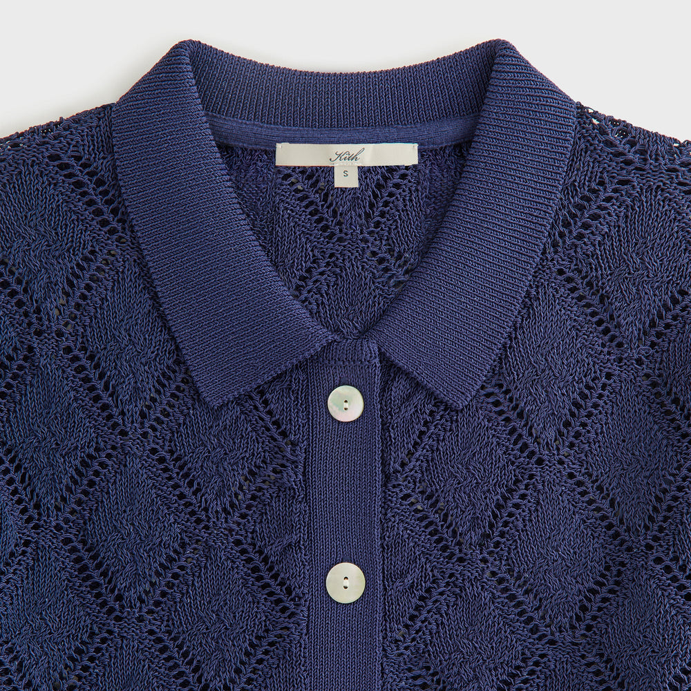 Kith Women Tori Crochet Knit Top - Nocturnal | Kith Nocturnal