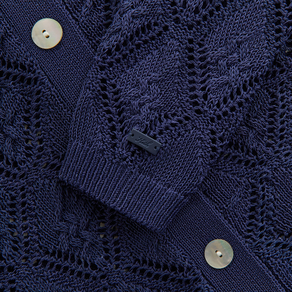 Kith Women Tori Crochet Knit Top - Nocturnal | Kith Nocturnal