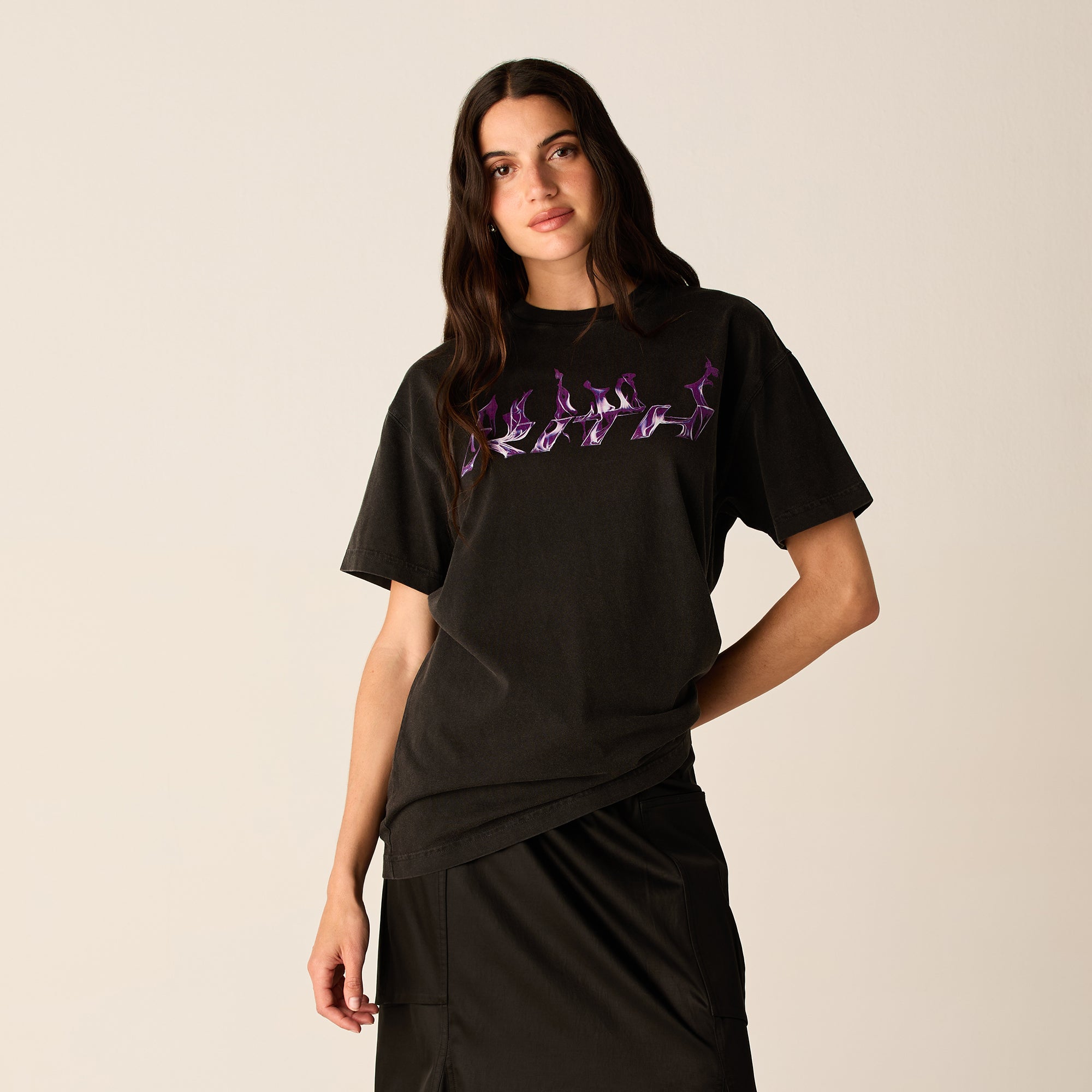 Kith Women Vintage Flame Tee - Black | Kith Black