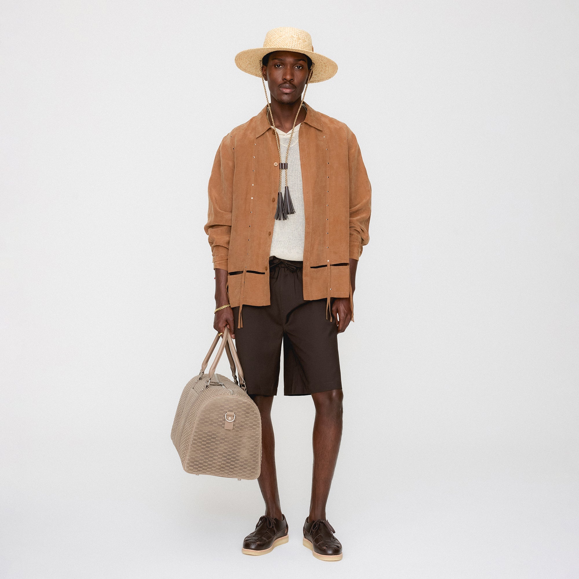 &Kin Ribbon Long Sleeve Boxy Collared Overshirt - Modsy | Kith Modsy