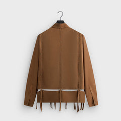 &Kin Ribbon Long Sleeve Boxy Collared Overshirt - Modsy | Kith Modsy