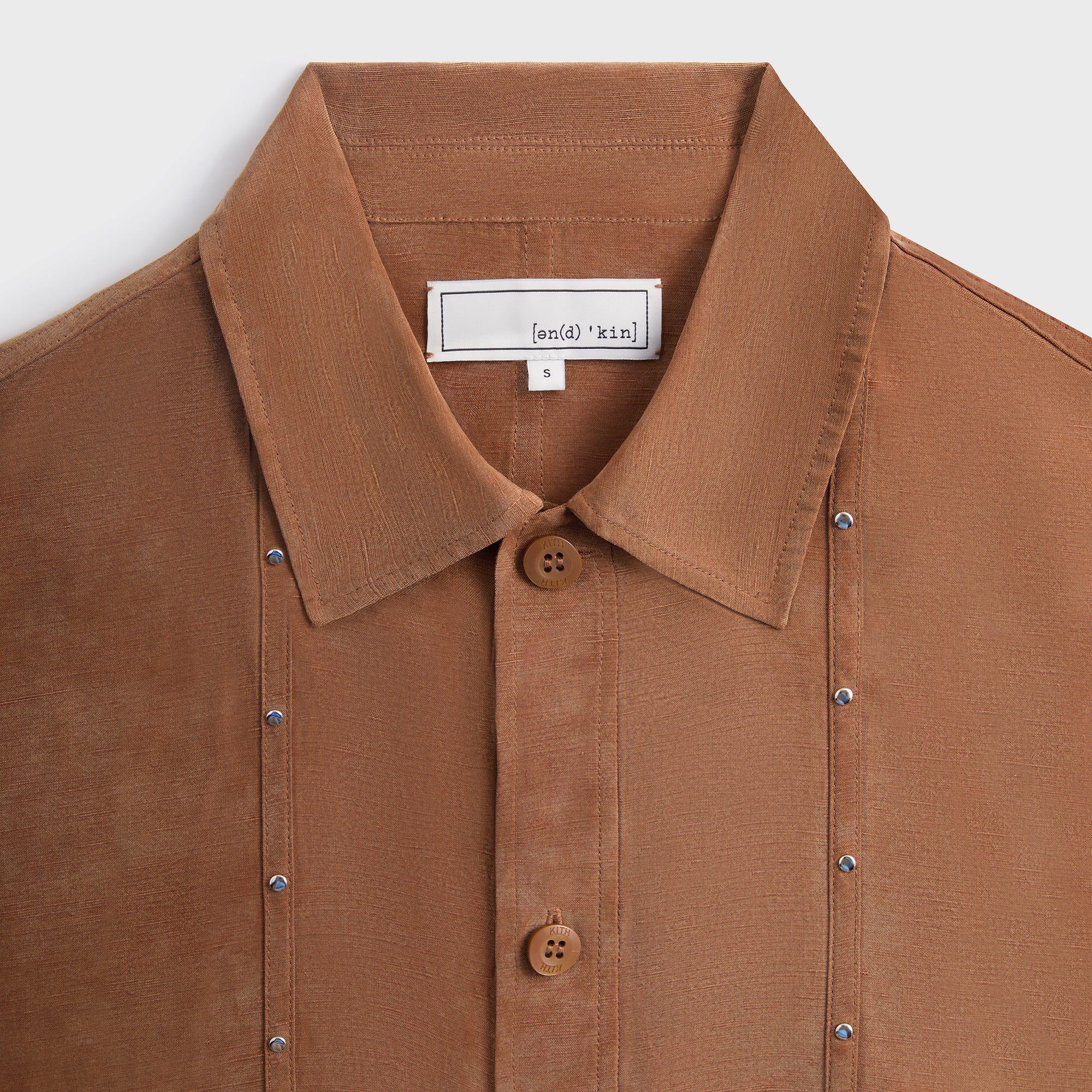 &Kin Ribbon Long Sleeve Boxy Collared Overshirt - Modsy | Kith Modsy