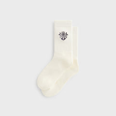 Kith Ornate Crest Logo Crew Socks - Silk | Kith Silk