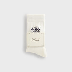 Kith Ornate Crest Logo Crew Socks - Silk | Kith Silk