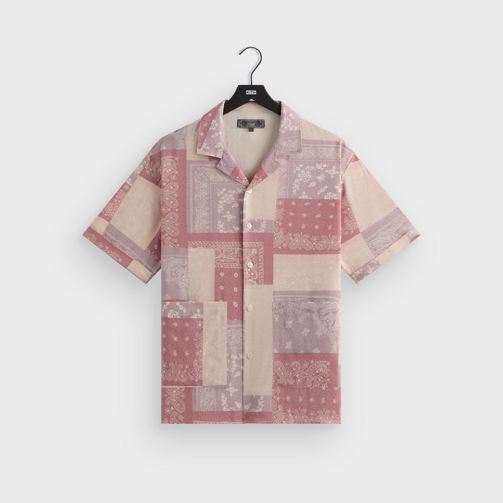 Kith Silk Lyocell Bandana Reade Shirt - Pink Opal | Kith Pink Opal