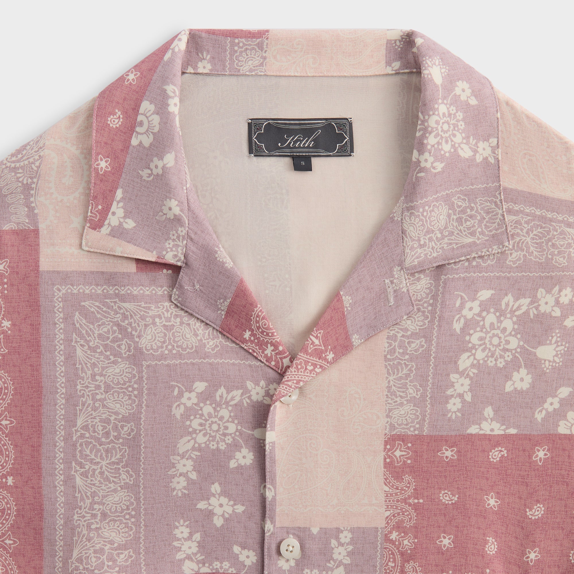 Kith Silk Lyocell Bandana Reade Shirt - Pink Opal | Kith Pink Opal