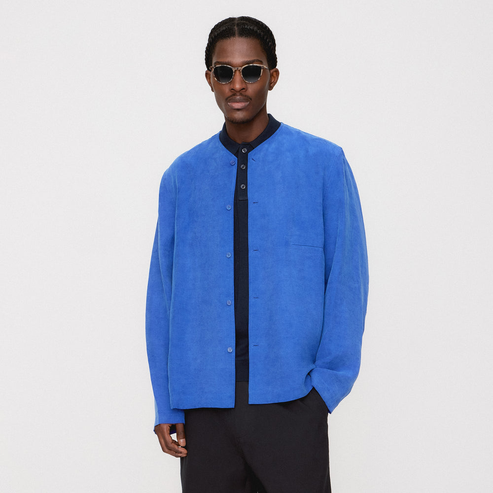 Kith Cupro Linen Caelen Shirt - Current | Kith Current