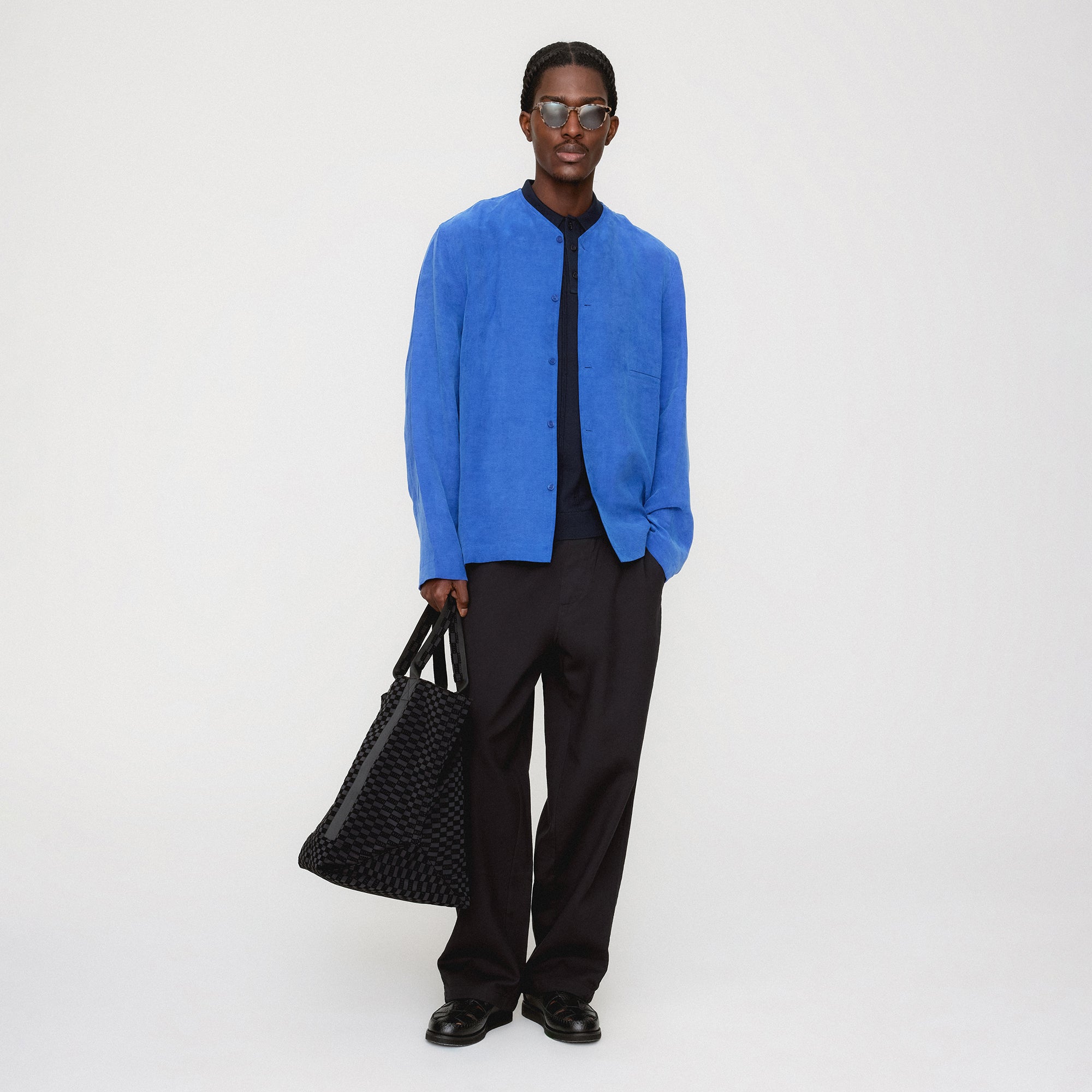 Kith Cupro Linen Caelen Shirt - Current | Kith Current
