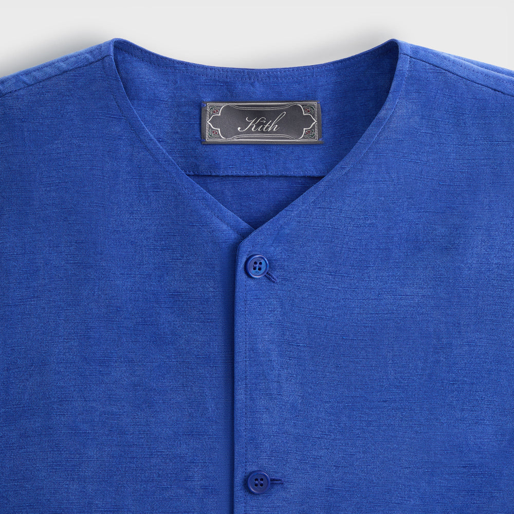 Kith Cupro Linen Caelen Shirt - Current | Kith Current