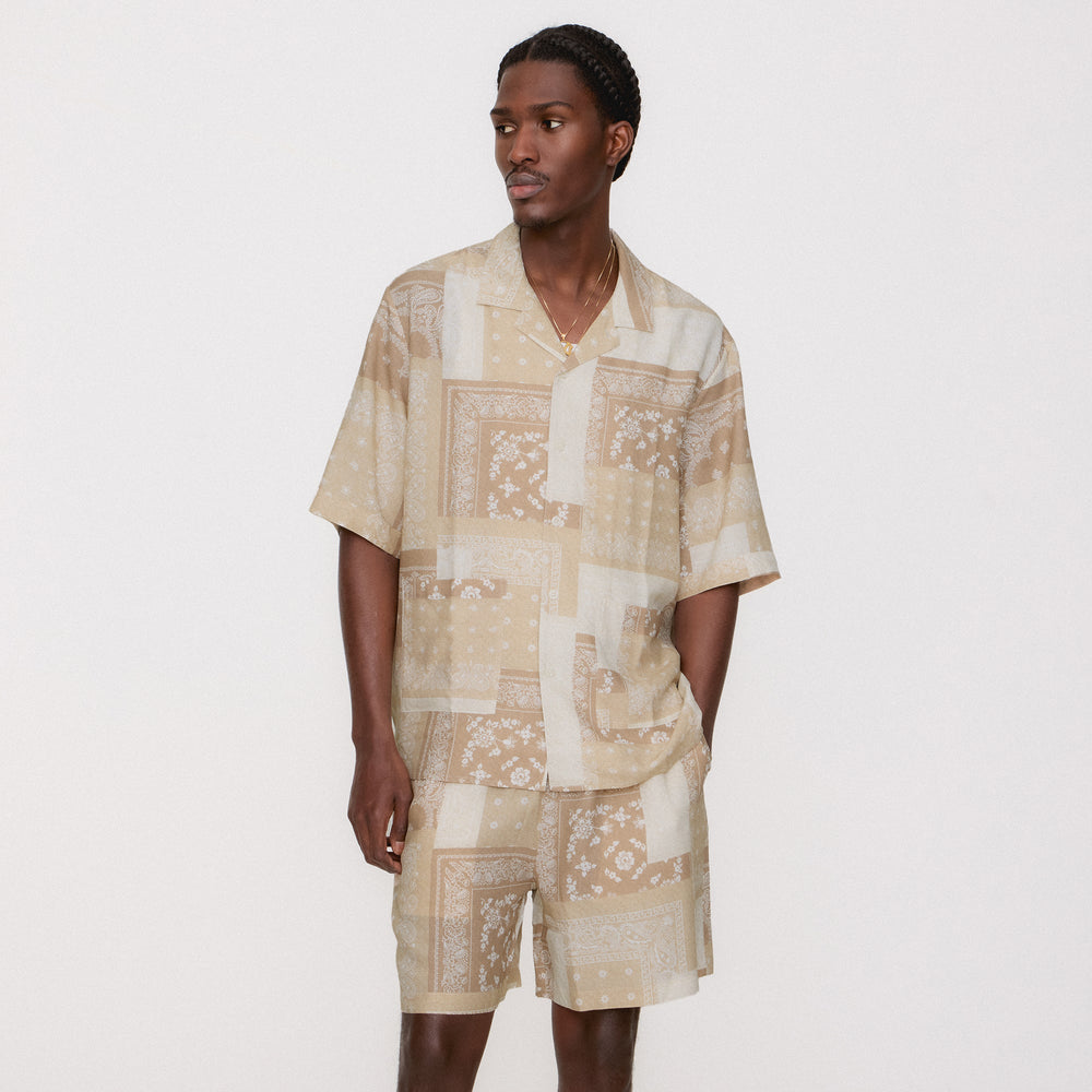 Kith Silk Lyocell Bandana Reade Shirt - Canvas | Kith Canvas