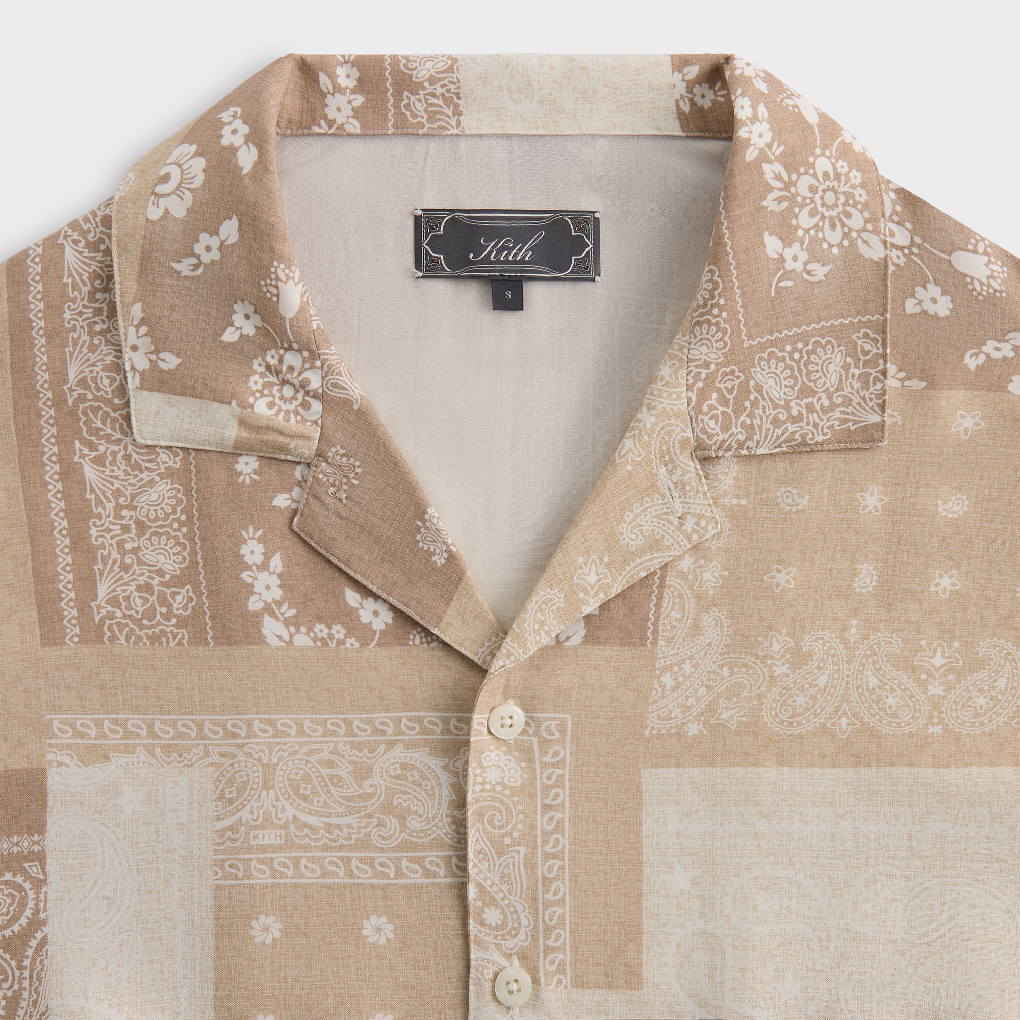 Kith Silk Lyocell Bandana Reade Shirt - Canvas | Kith Canvas