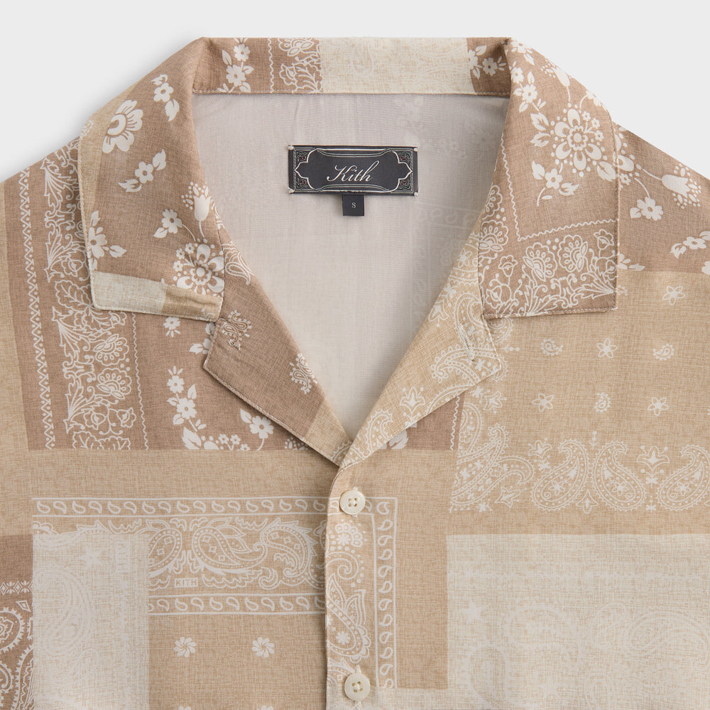 Kith Silk Lyocell Bandana Reade Shirt - Canvas | Kith Canvas