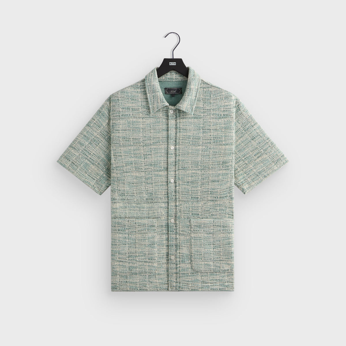 Kith Tweed Short Sleeve Boxy Collared Overshirt - Mykonos | Kith Mykonos