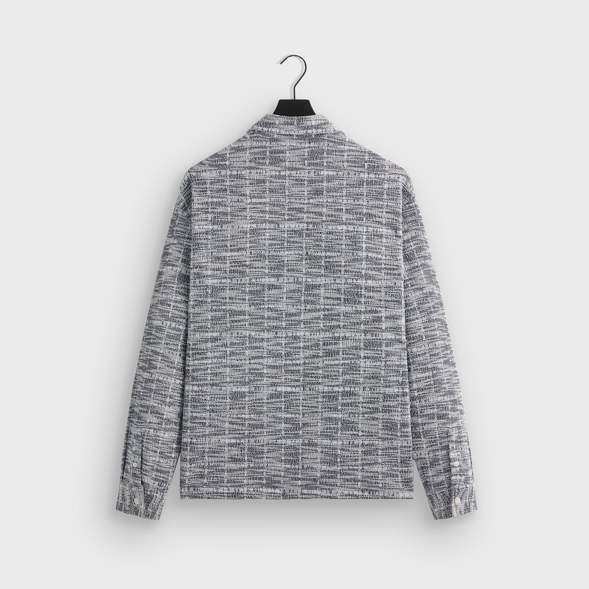 Kith Tweed Long Sleeve Boxy Collared Overshirt - Nocturnal | Kith Nocturnal
