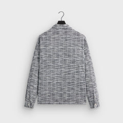 Kith Tweed Long Sleeve Boxy Collared Overshirt - Nocturnal | Kith Nocturnal