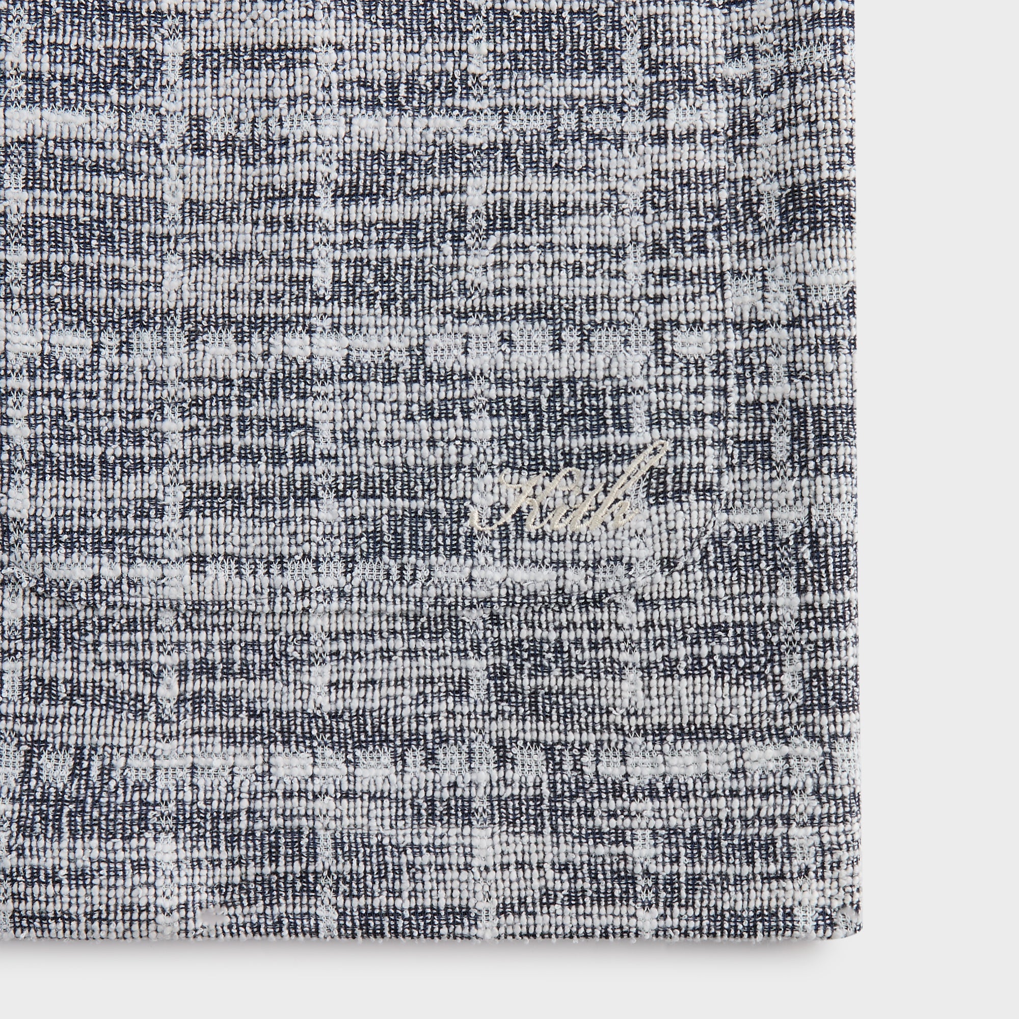 Kith Tweed Long Sleeve Boxy Collared Overshirt - Nocturnal | Kith Nocturnal
