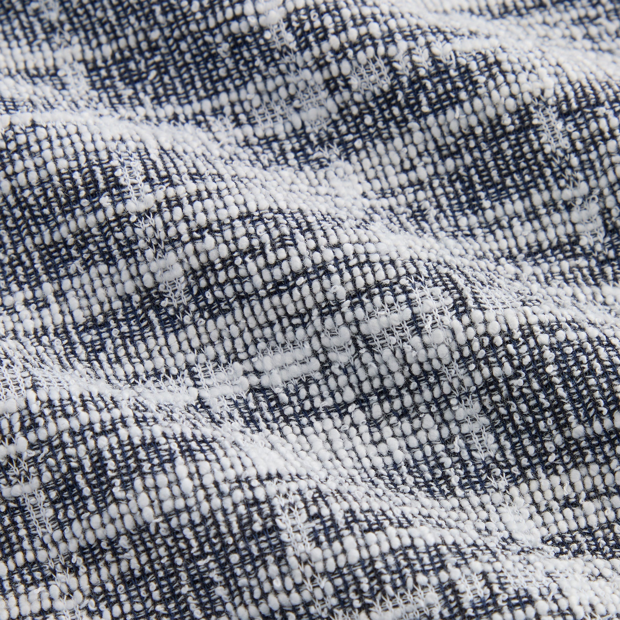 Kith Tweed Long Sleeve Boxy Collared Overshirt - Nocturnal | Kith Nocturnal