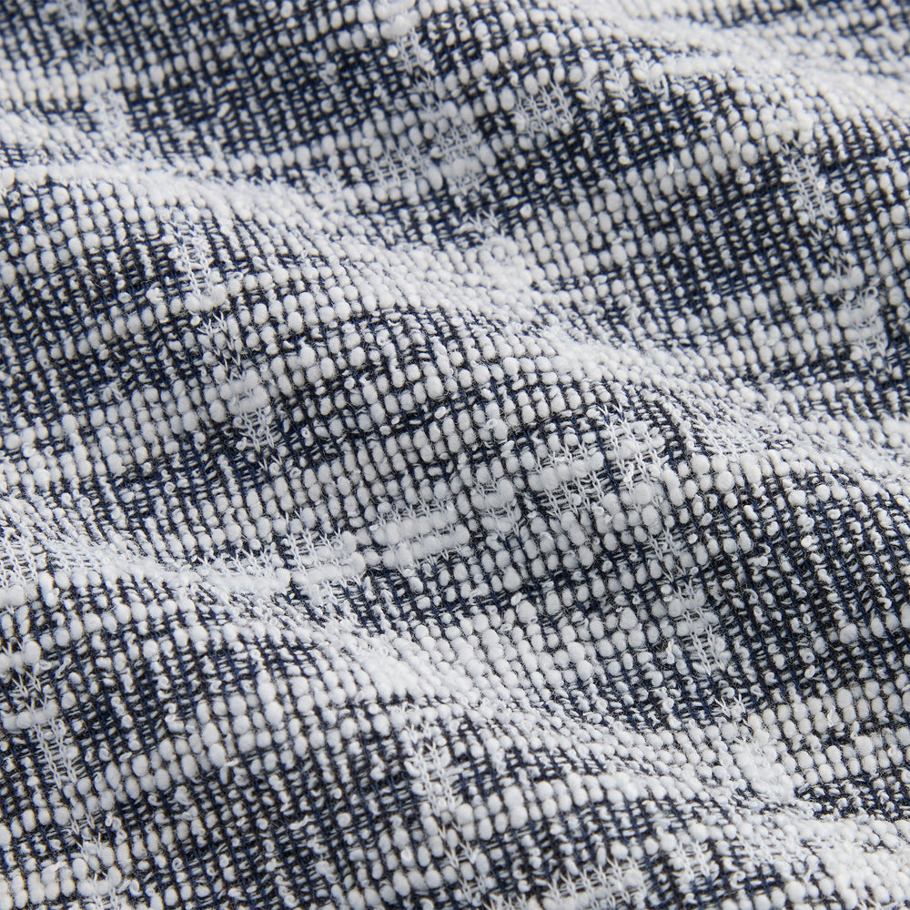 Kith Tweed Long Sleeve Boxy Collared Overshirt - Nocturnal | Kith Nocturnal