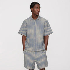 Kith Bubble Check Active Short - Light Indigo | Kith Light Indigo