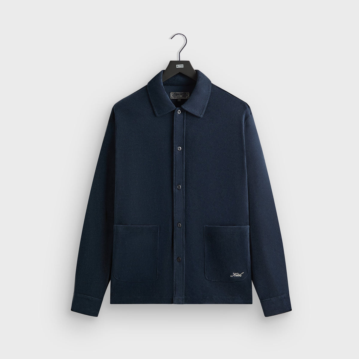Kith Terry Boxy Collared Overshirt - Nocturnal | Kith Nocturnal