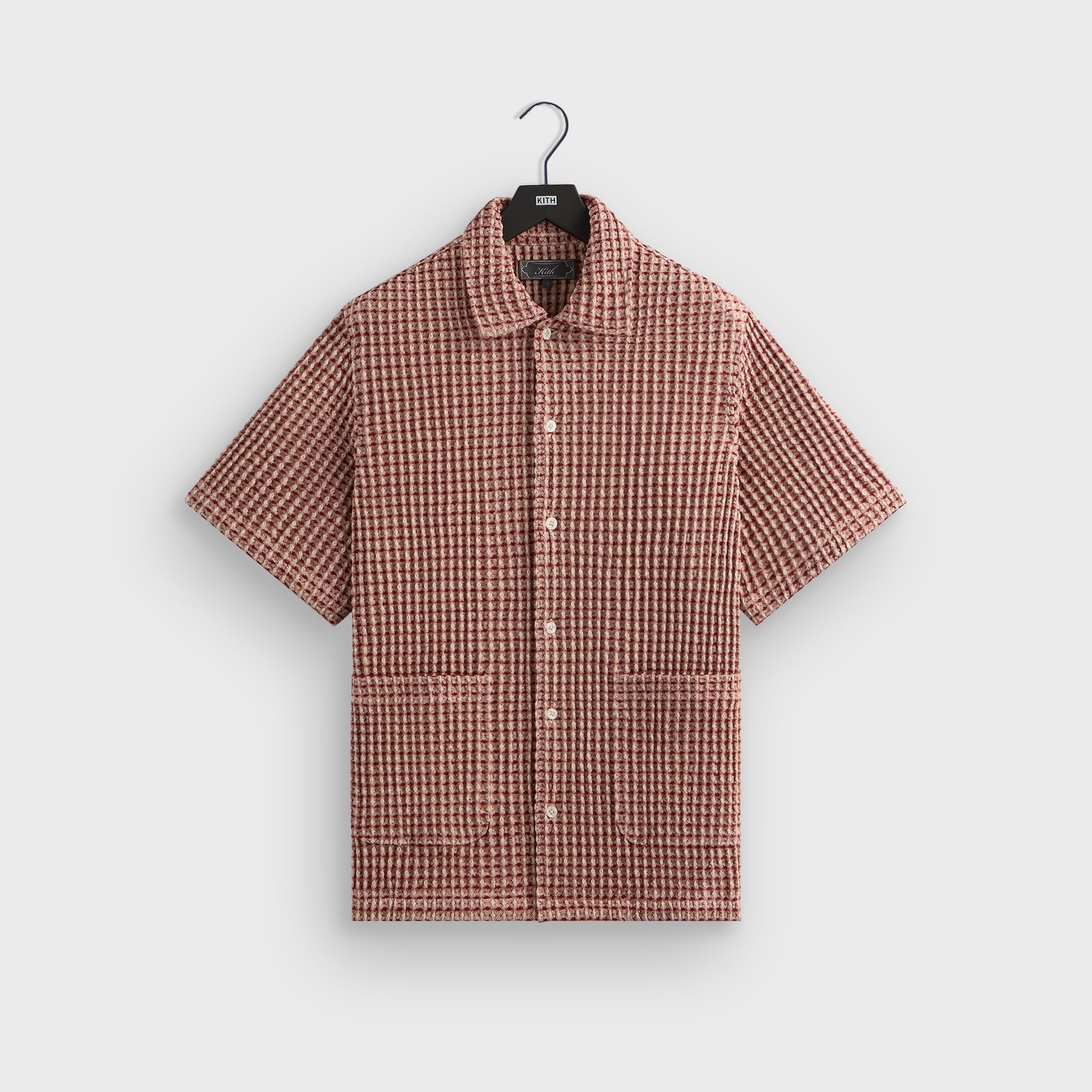 Kith Geometric Diamond Short Sleeve Boxy Collared Overshirt - Bitters | Kith Bitters