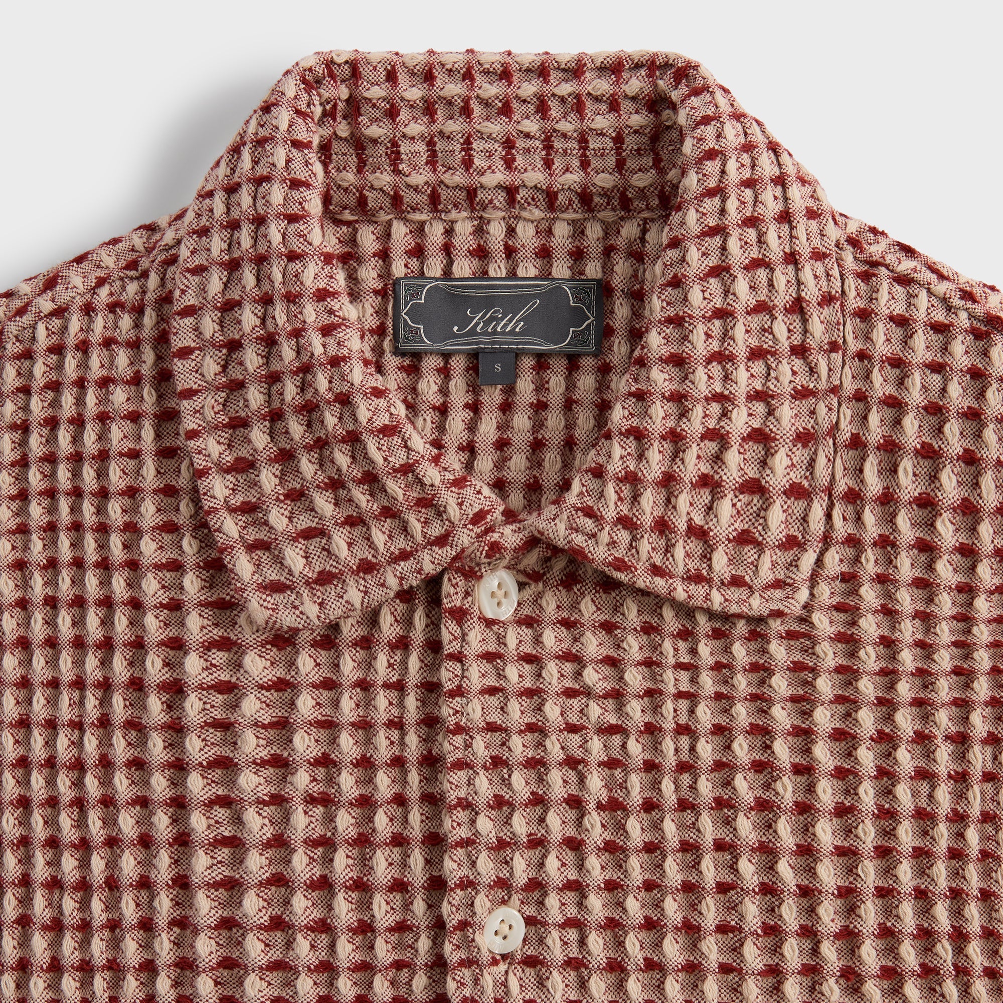 Kith Geometric Diamond Short Sleeve Boxy Collared Overshirt - Bitters | Kith Bitters