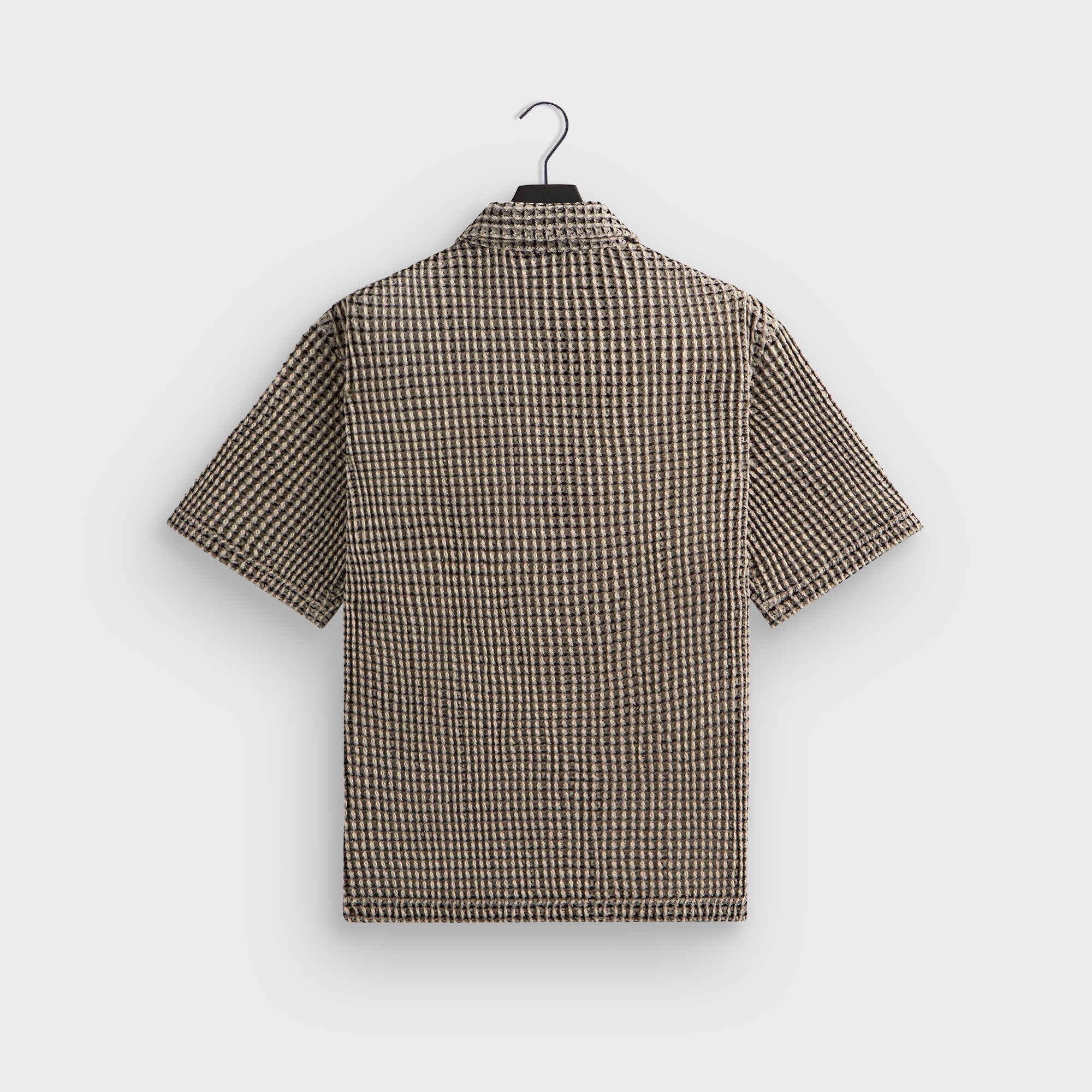 Kith Geometric Diamond Short Sleeve Boxy Collared Overshirt - Black | Kith Black