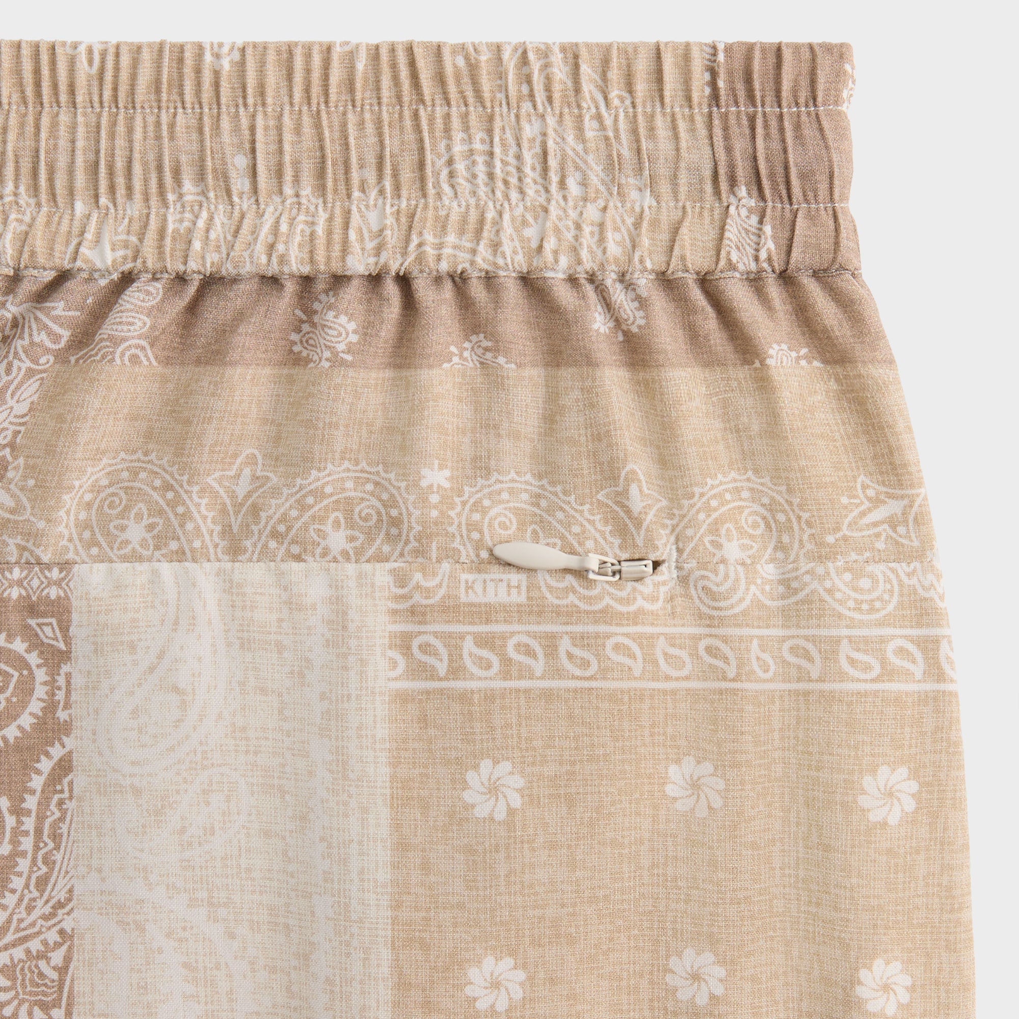 Kith Silk Lyocell Bandana Cedar Short - Canvas | Kith Canvas