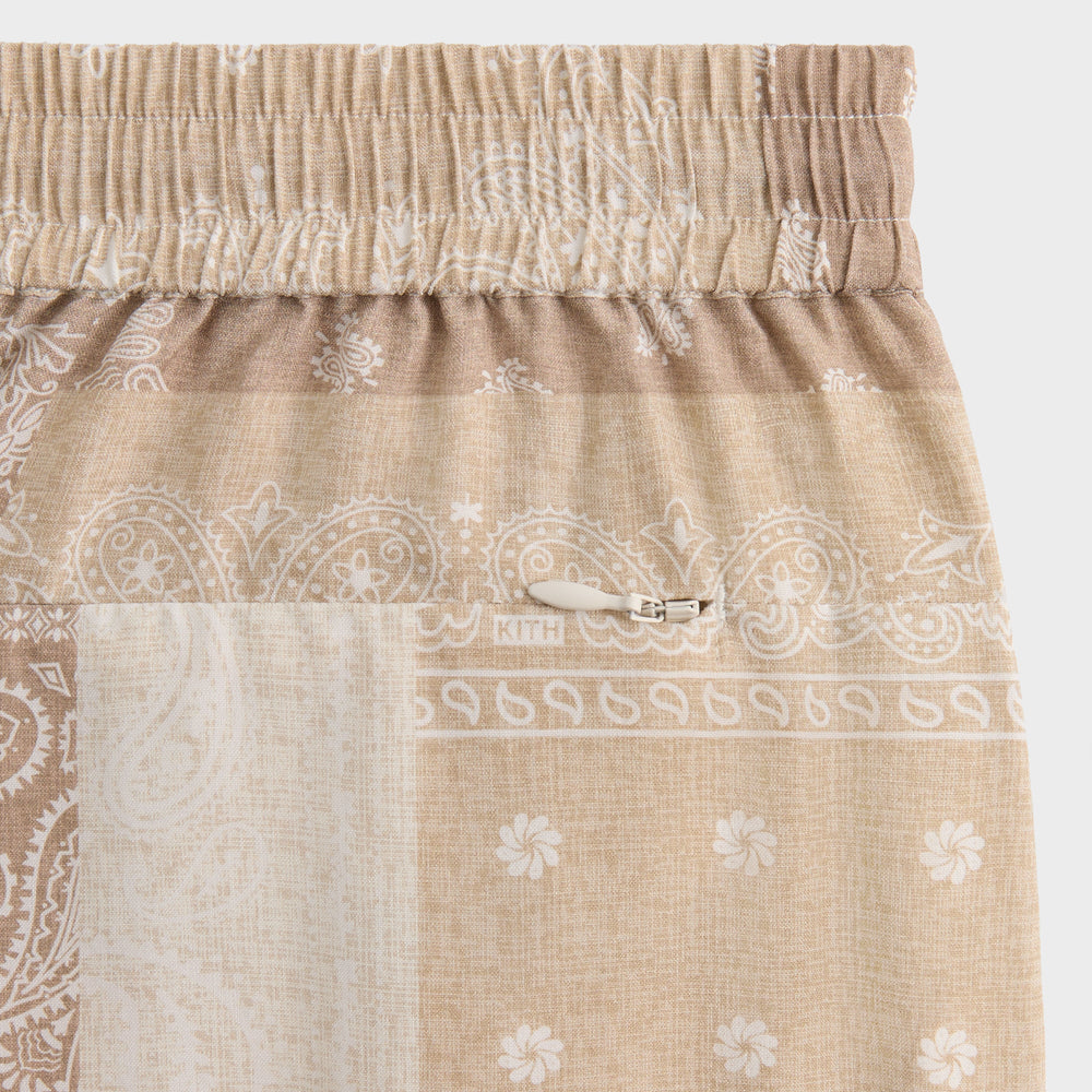 Kith Silk Lyocell Bandana Cedar Short - Canvas | Kith Canvas