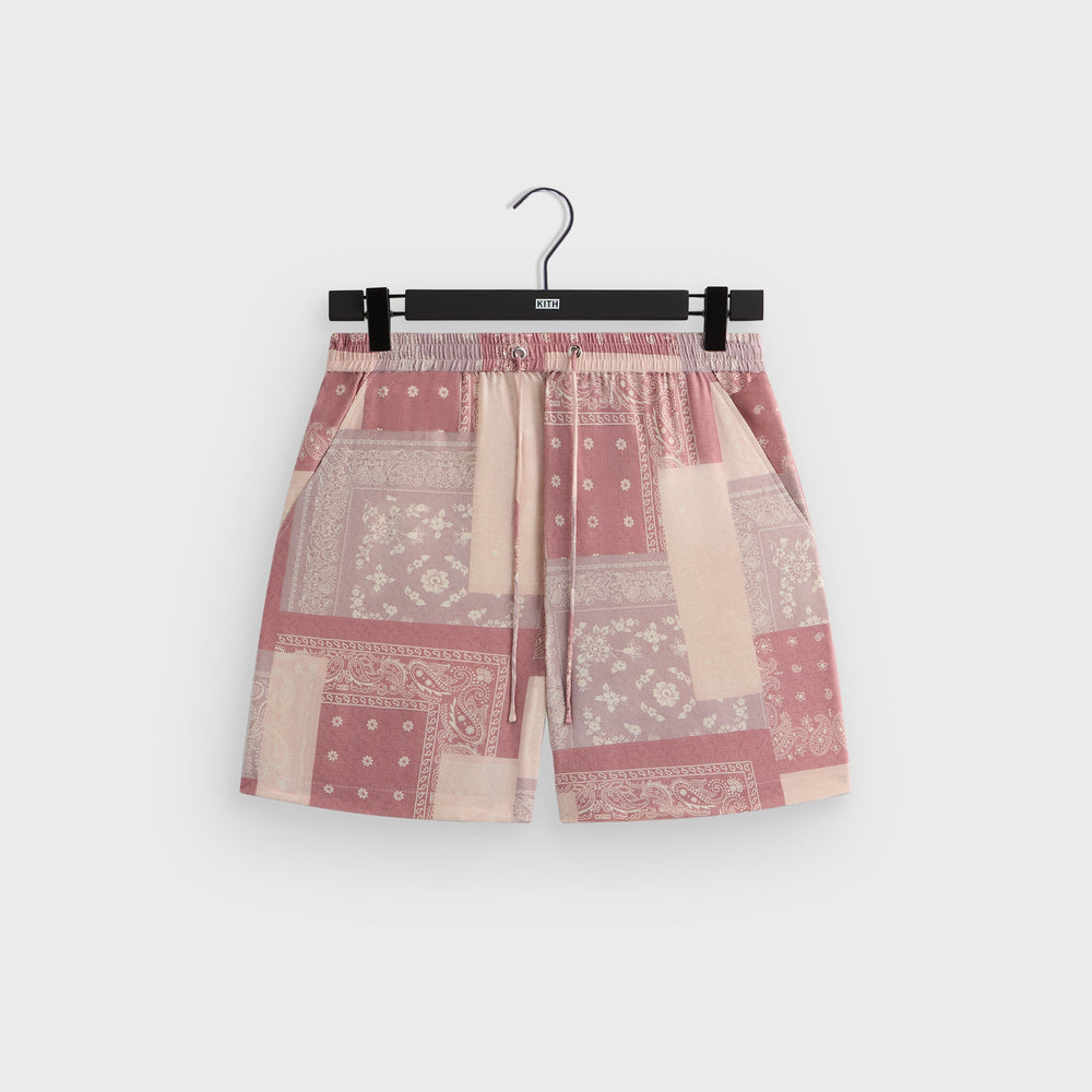 Kith Silk Lyocell Bandana Cedar Short - Pink Opal | Kith Pink Opal