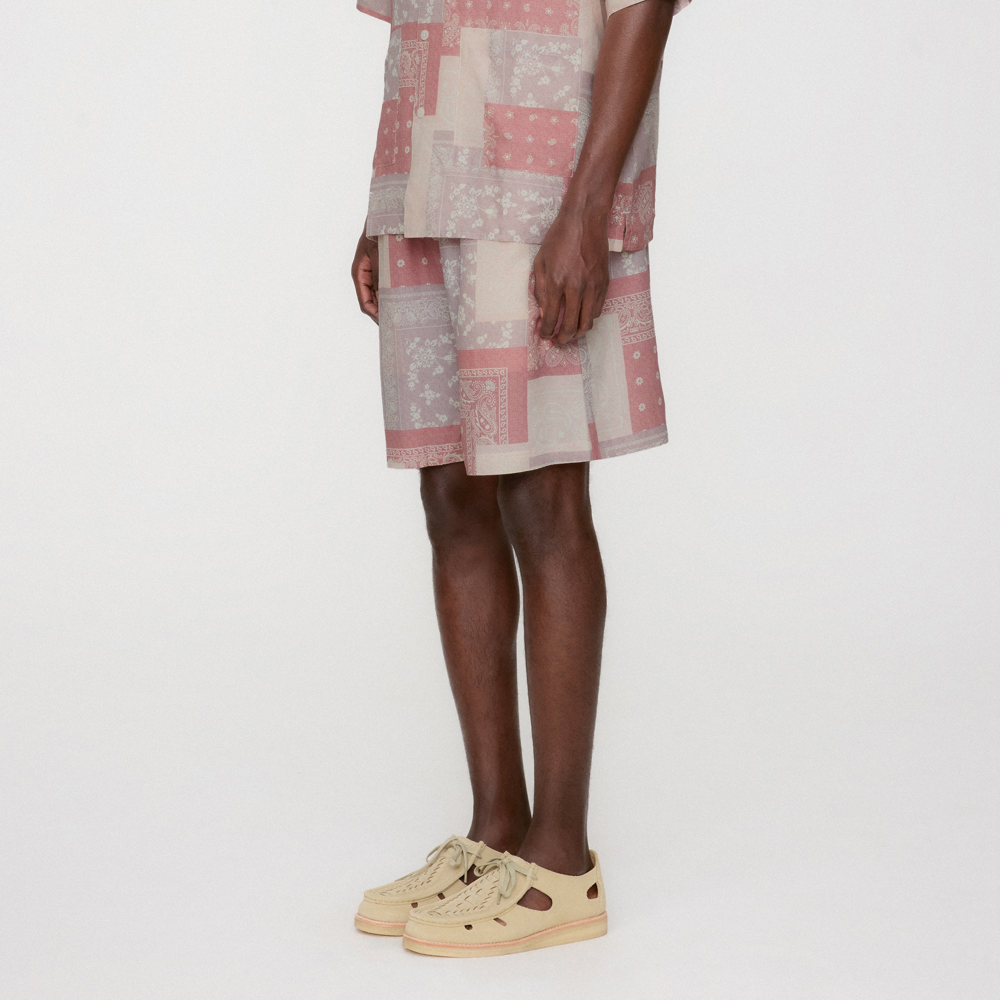 Kith Silk Lyocell Bandana Cedar Short - Pink Opal | Kith Pink Opal