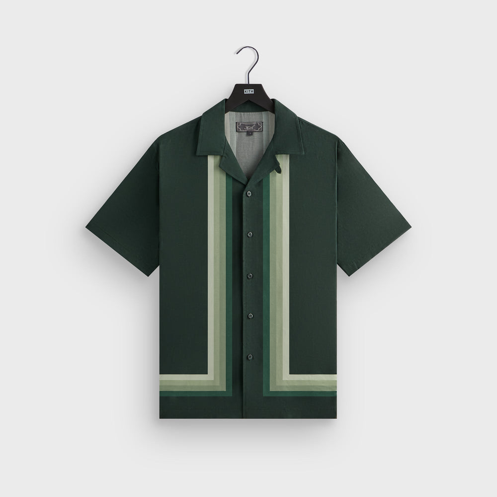 Kith Border Stripe Thompson Camp Collar Shirt - Stadium | Kith Stadium