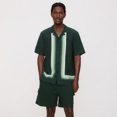 Kith Border Stripe Thompson Camp Collar Shirt - Stadium | Kith Stadium