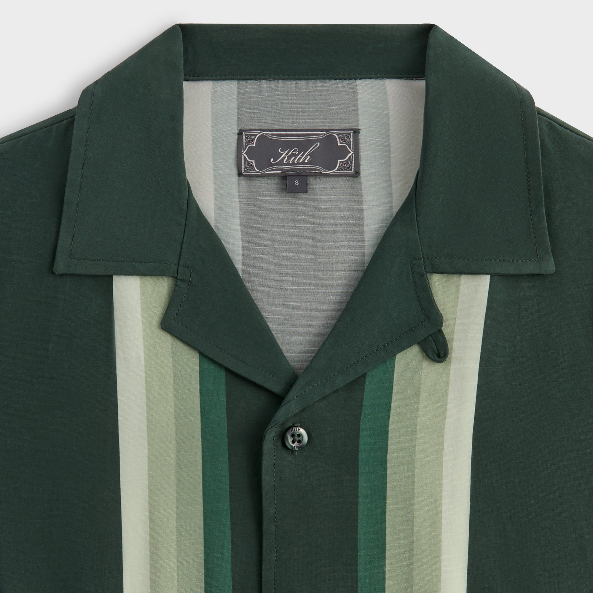 Kith Border Stripe Thompson Camp Collar Shirt - Stadium | Kith Stadium