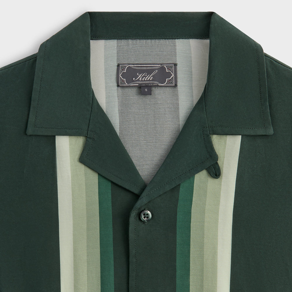 Kith Border Stripe Thompson Camp Collar Shirt - Stadium | Kith Stadium