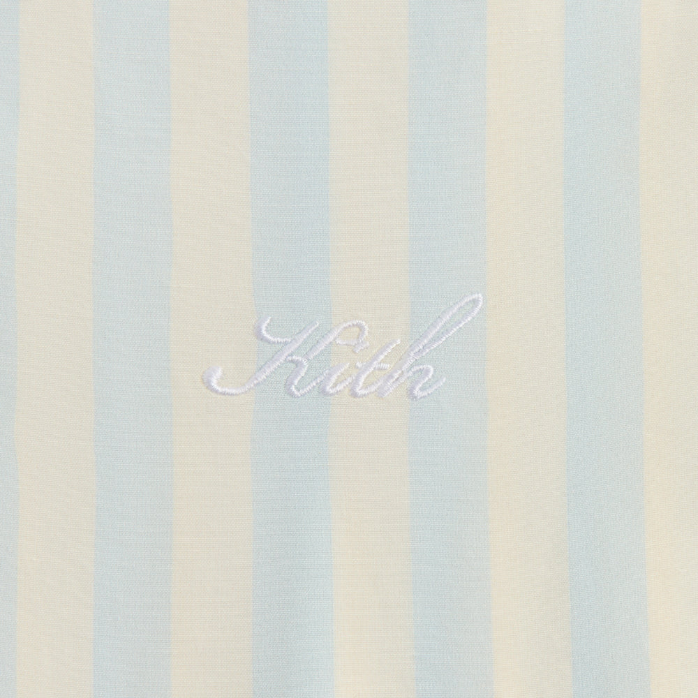 Kith Striped Thompson Camp Collar Shirt - Light Indigo | Kith Light Indigo