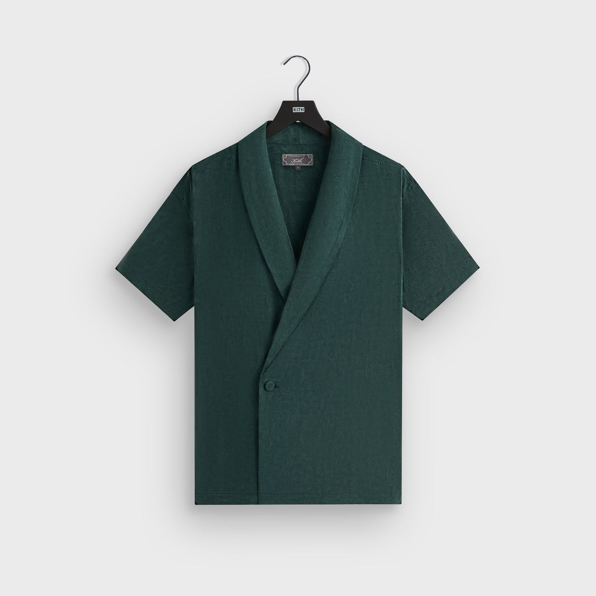 Kith Cupro Linen Short Sleeve Thompson Crossover Shirt - Stadium | Kith Stadium
