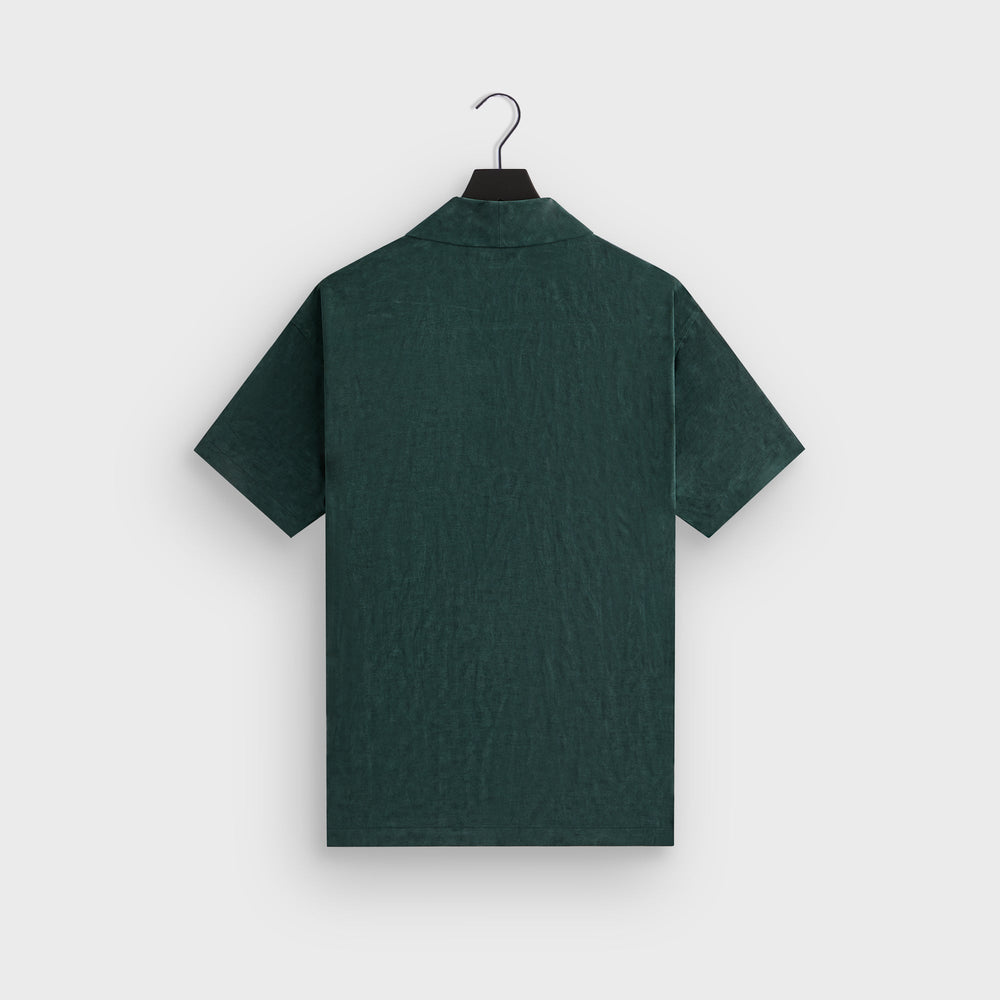 Kith Cupro Linen Short Sleeve Thompson Crossover Shirt - Stadium | Kith Stadium