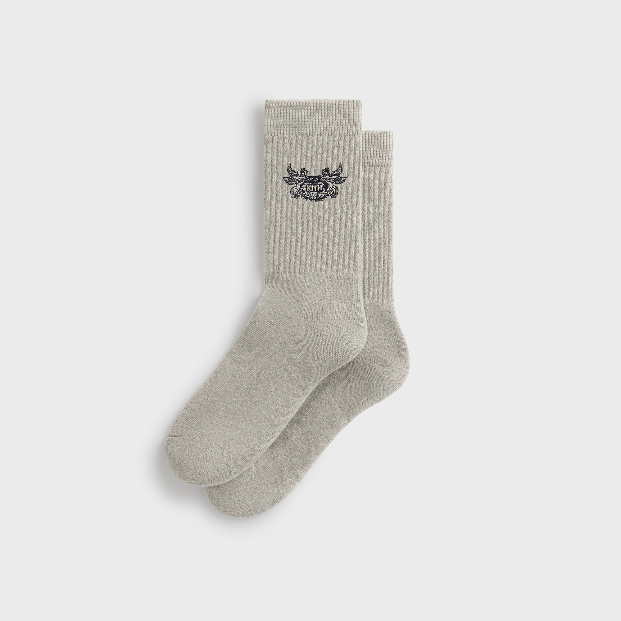 Kith Pegasus Crew Sock - Light Heather Grey | Kith Light Heather Grey