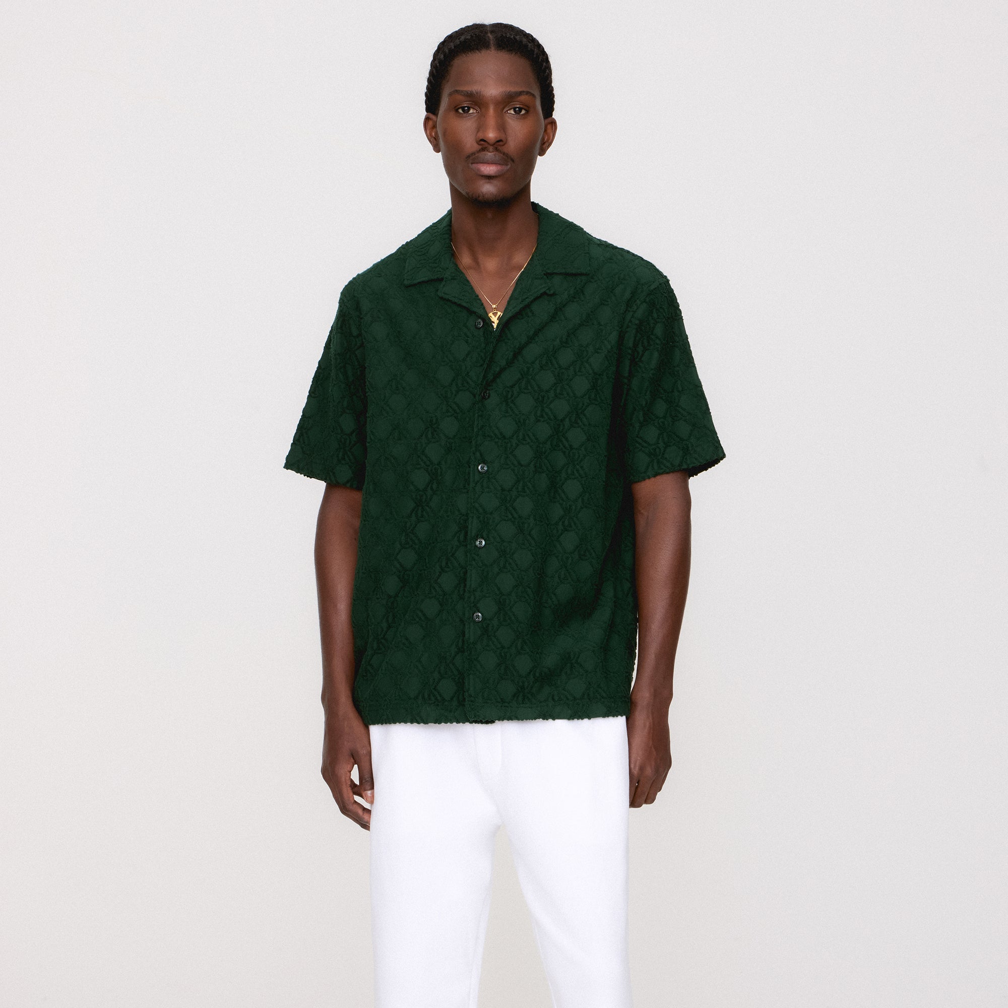 Kith Monogram Terry Thompson Camp Collar Shirt - Stadium | Kith Stadium