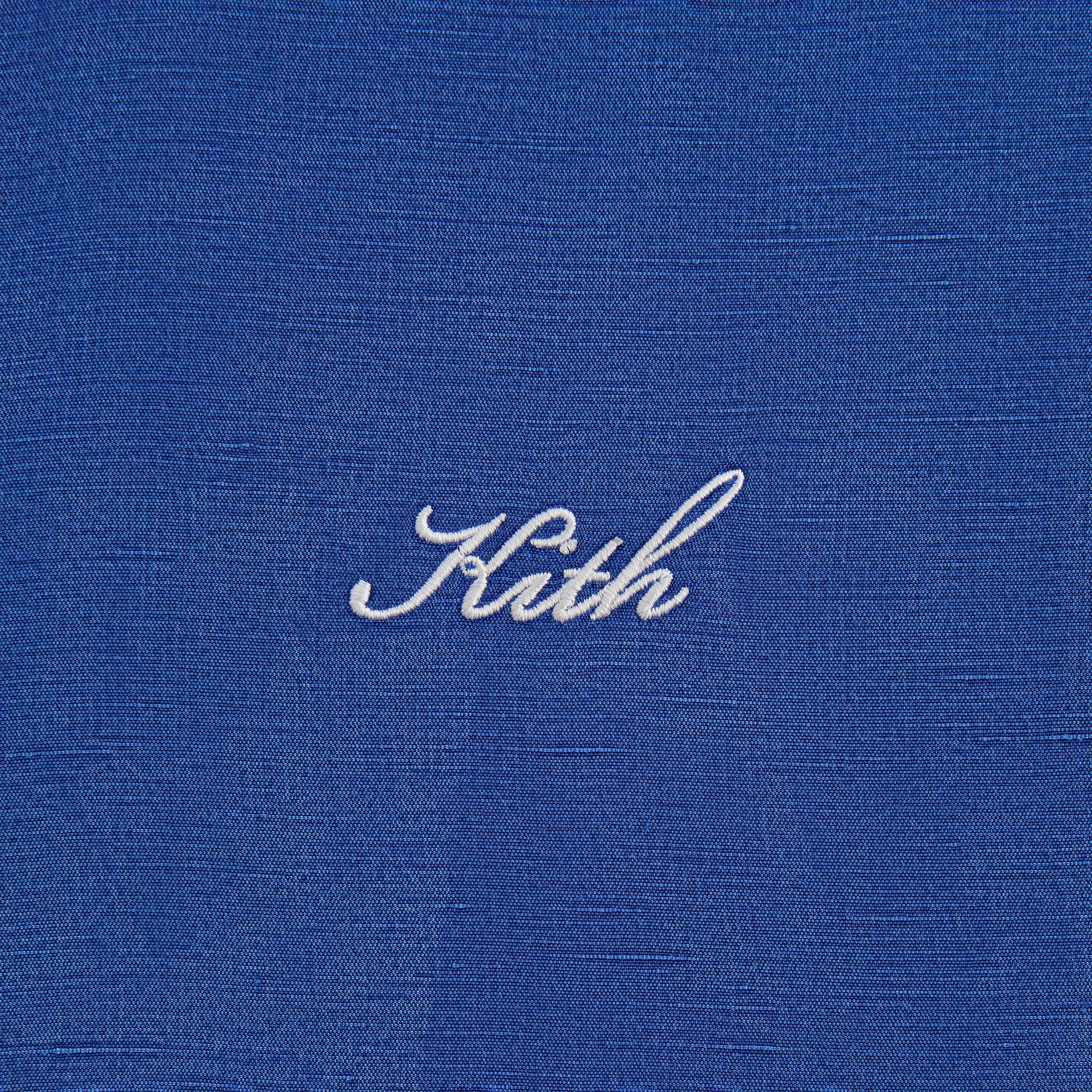 Kith Cupro Linen Short Sleeve Boxy Collared Overshirt - Current | Kith Current