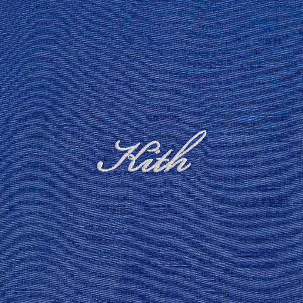 Kith Cupro Linen Short Sleeve Boxy Collared Overshirt - Current | Kith Current