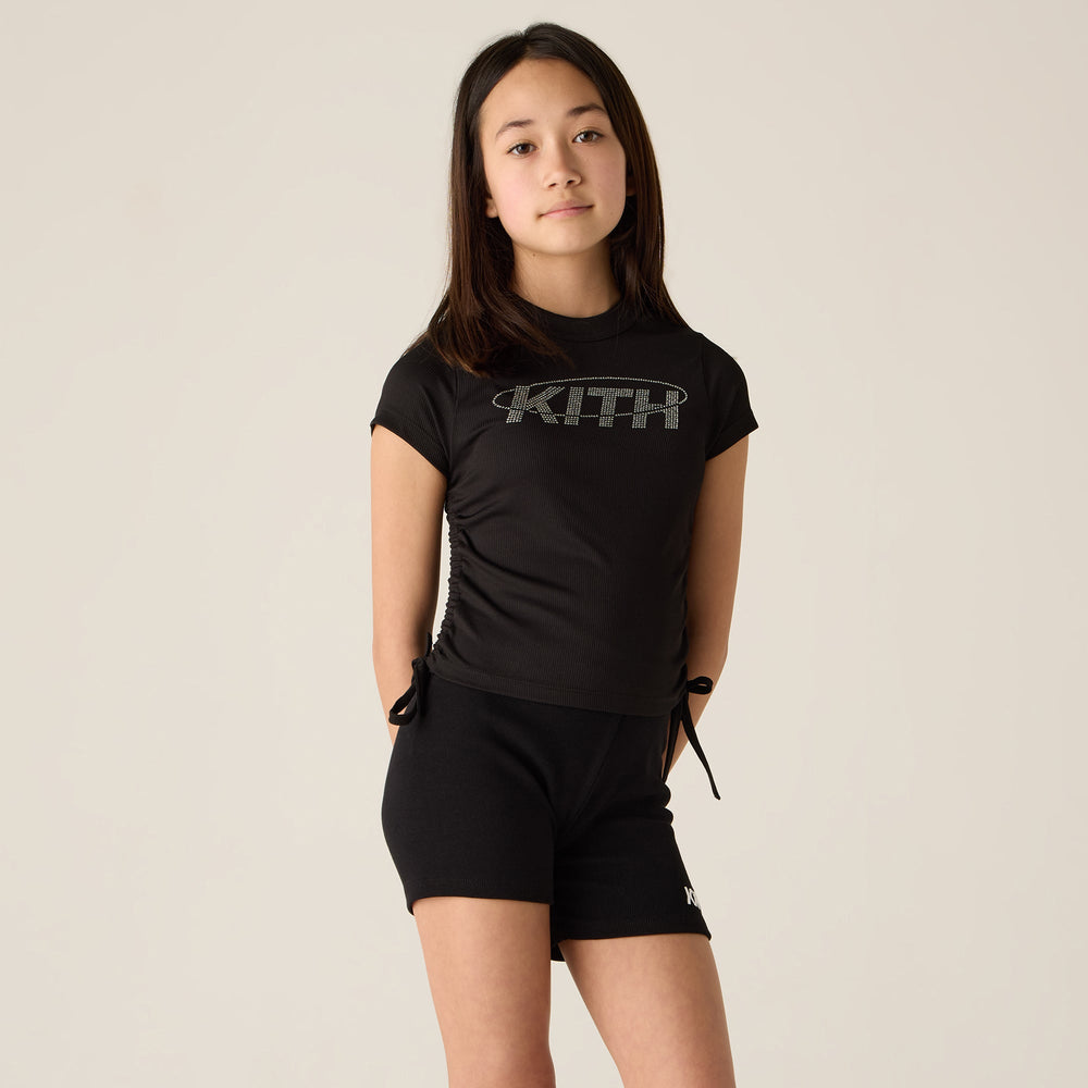 Kith Kids Ruched Mulberry Tee - Black | Kith Black