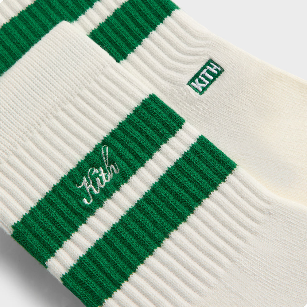 Kith 3-Pack Striped Mid Crew Socks - White | Kith White