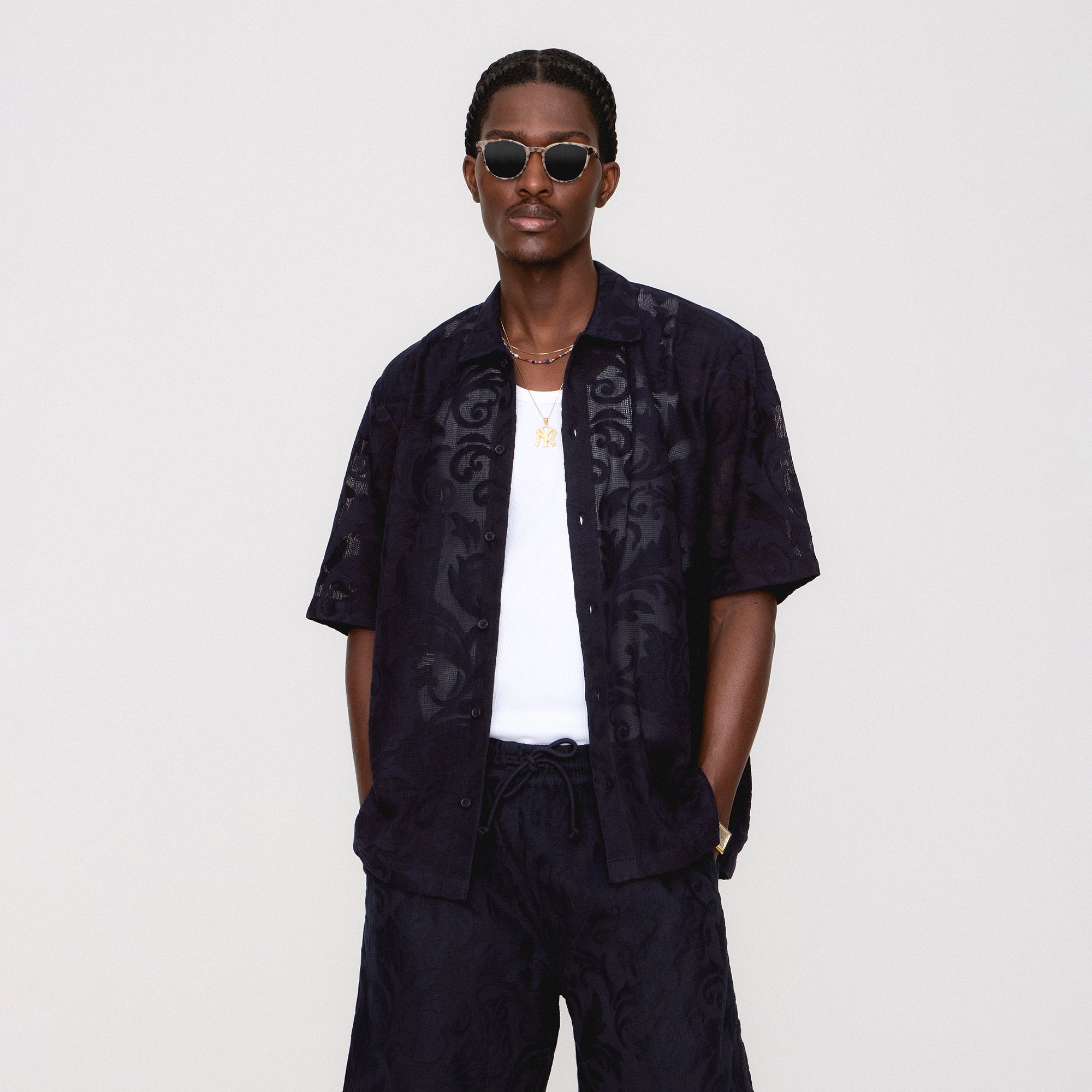Kith Lace Reade Shirt - Ink | Kith Ink