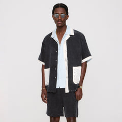 &Kin Sawyer Short Sleeve Camp Collar Shirt - Black | Kith Black