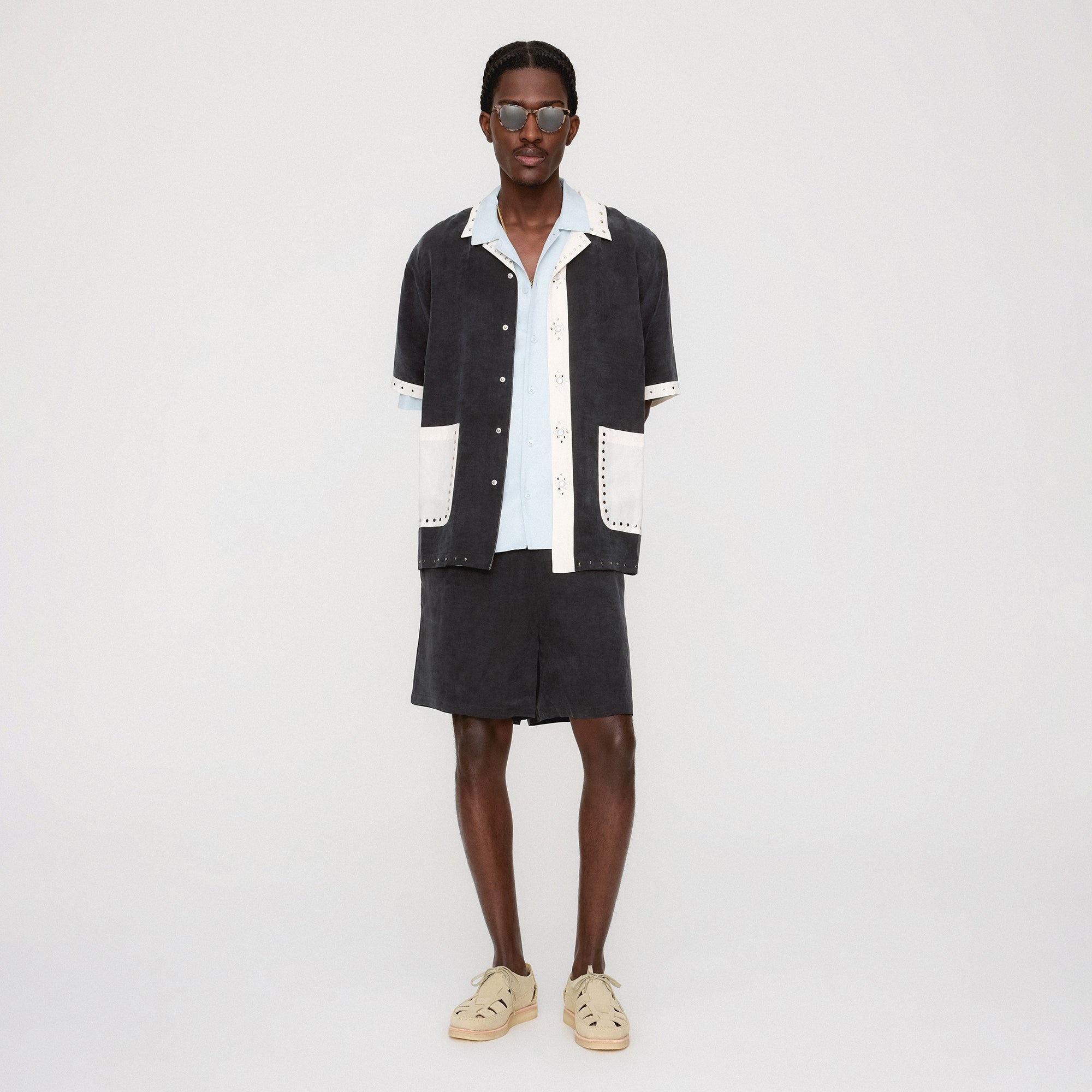 &Kin Sawyer Short Sleeve Camp Collar Shirt - Black | Kith Black